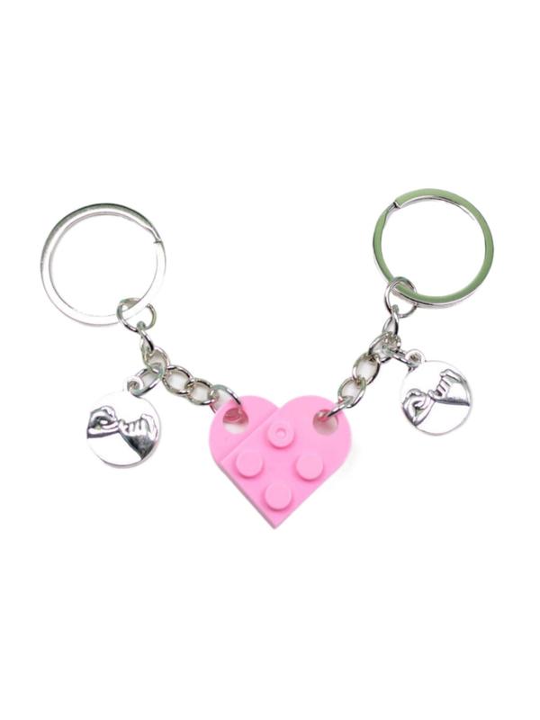 Heart Brick Keychain, Cute Keychain for Women & Men, Fashion Accessories for Daily Use, Trendy All-match & Exquisite Keychain for Birthday Gift 6