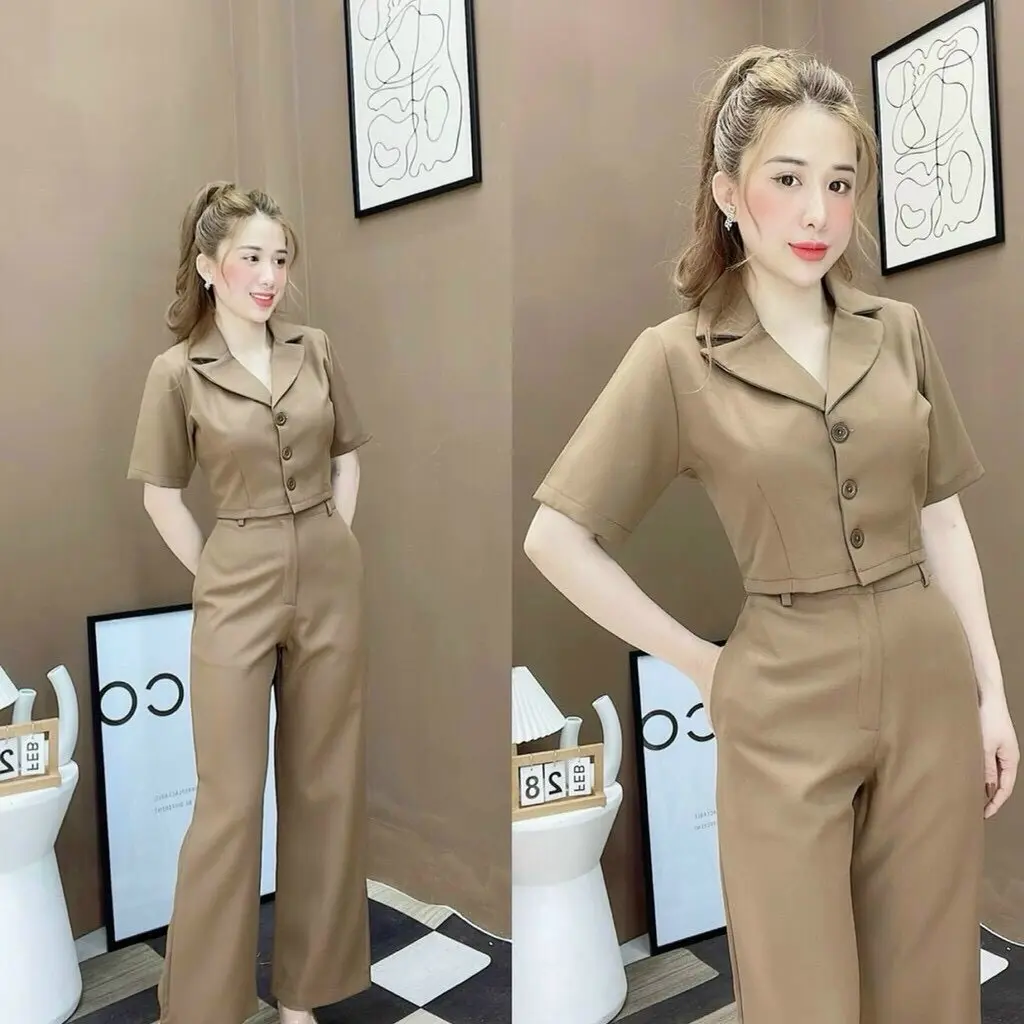 Sét bộ vest dài vải for siêu xinh giá rẻ