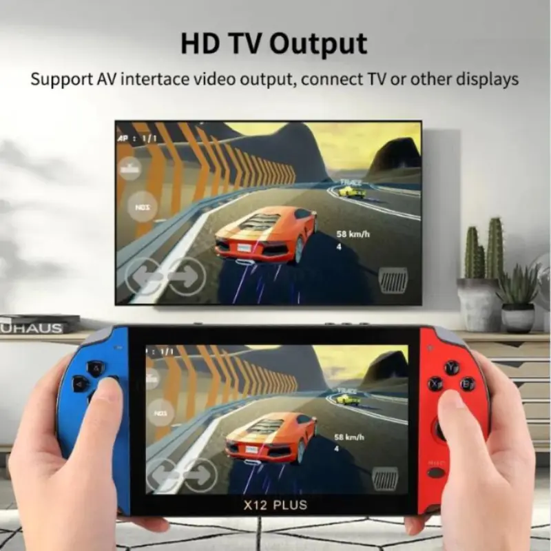 PSP X7 Handheld Game Screen Besar 4.3 Inch HD 8G Mp5 Musik Video Player X7 Handheld Gameboy Built-in Games Gratis 7
