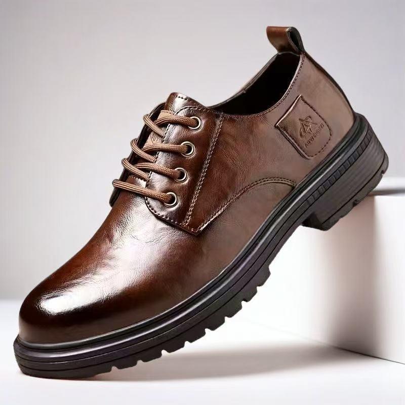 Giày nam phong cách thường ngày mùa thu, phong cách retro mới kiểu Anh, giày da công sở, slip-on, đế mềm, giày đi làm, giày lái xe