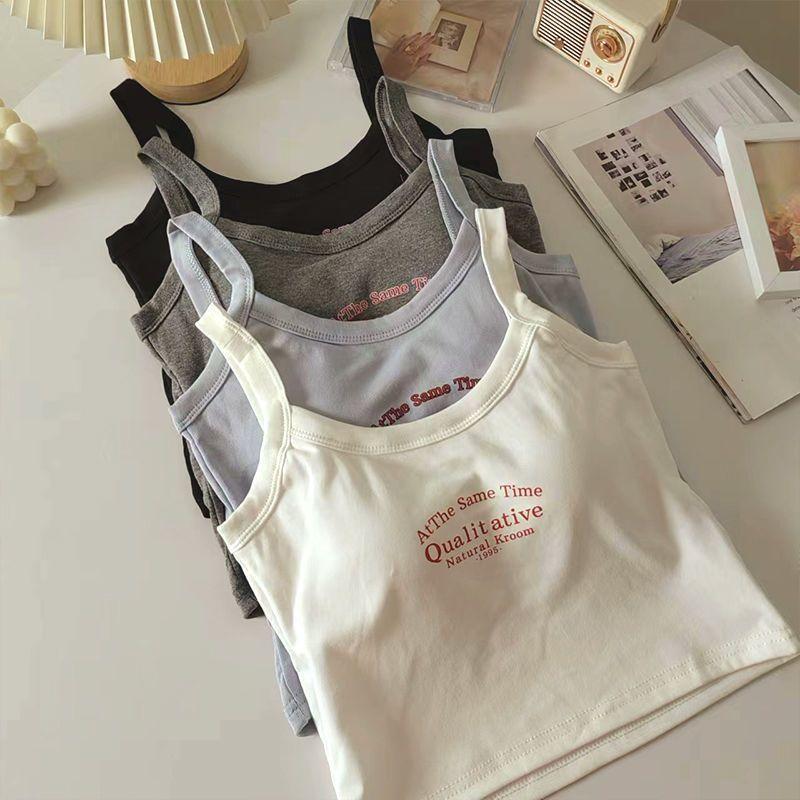 Áo Vest Hai Dây In Hình, Thiết Kế Cô Gái Nóng Bỏng Dễ Thương Và Gợi Cảm, Dành Cho Nữ, Có Thể Mặc Bên Trong Hoặc Mặc Ngoài, Có Đệm Ngực, Áo Sơ Mi Cơ Sở Bó Sát Không Tay Sành Điệu, Thích Hợp Cho Mùa Hè, Năm 2023, HK 5