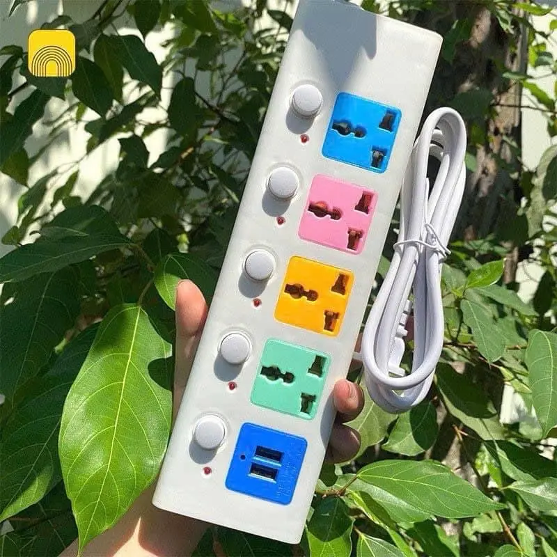 Ổ CẮM ĐIỆN dây 4met;    4 ổ cắm và 2 cổng USB để sạc điện thoại.   Sạc SIÊU NHANH công suất 2,4A ( trong khi đó sạc ip16 chỉ có 1A ) 7