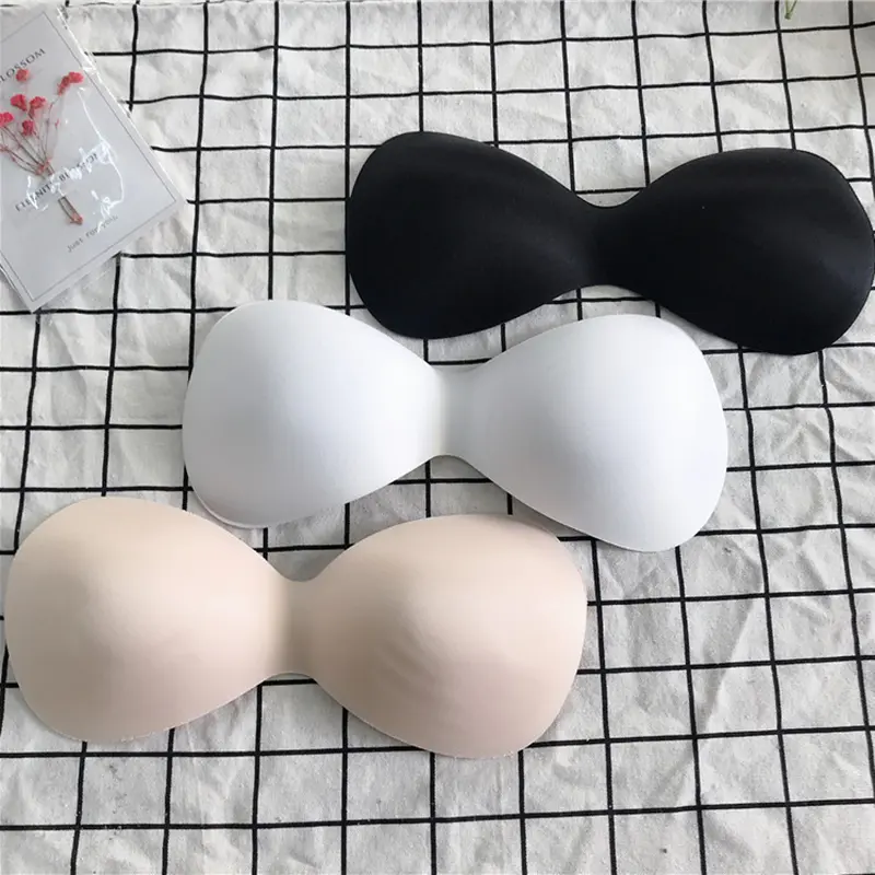 Sexy Thick Sponge Bra Pads Bras Undergarment Breast Cover Sponge Pads Chest Cups Breast Bra Inserts Chest Pad Women Womenswear Accessory Check Festival Light Polyeste rLingerie Comfort Bridal