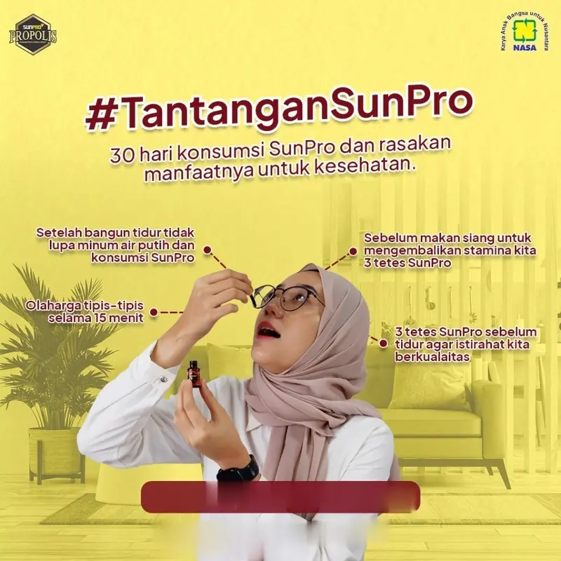 SUNPRO NASA Nano propolis memperkuat kekebalan tubuh Obat tetes multi fungsi untuk kesehatan tubuh 5
