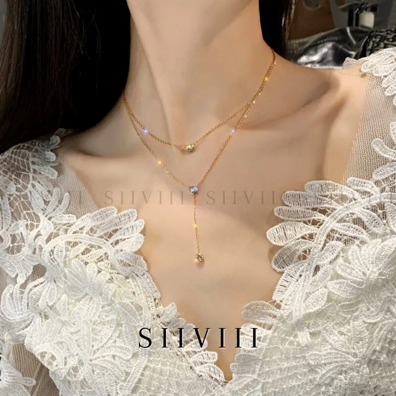 SIIVIII Kalung Fashion 2Layer Titan 1
