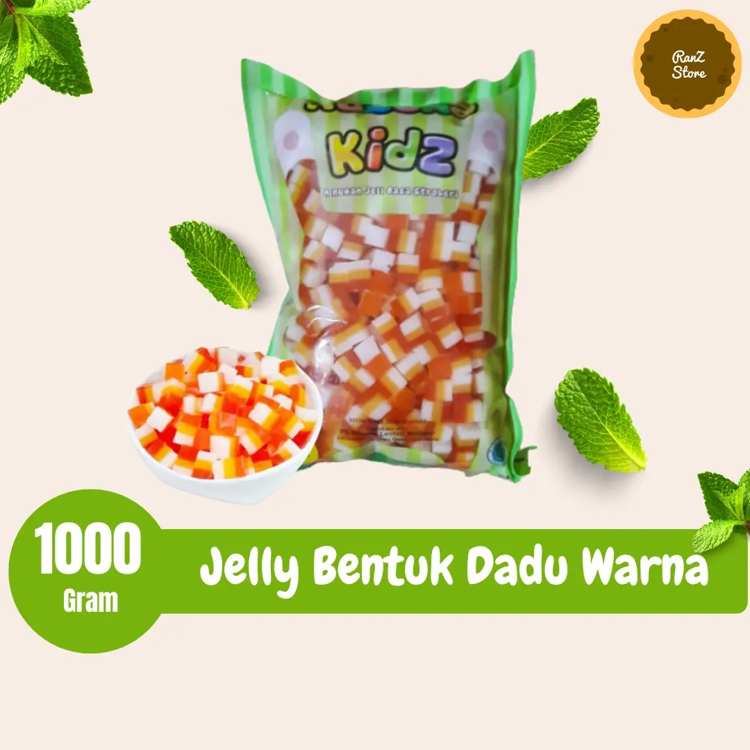 Jelly bentuk dadu warna warni 1kg