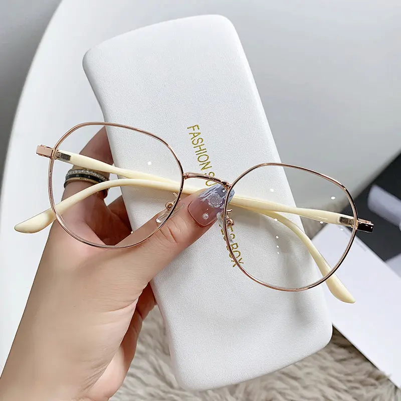 Kính Phẳng, Độ Nét Siêu Cao Và Chống Ánh Sáng Xanh Cao, Phong Cách Hàn Quốc, Siêu Nhẹ, Thoải Mái, Thời Trang, Kính Không Theo Quy Định, Dành Cho Nữ, PTQ 8