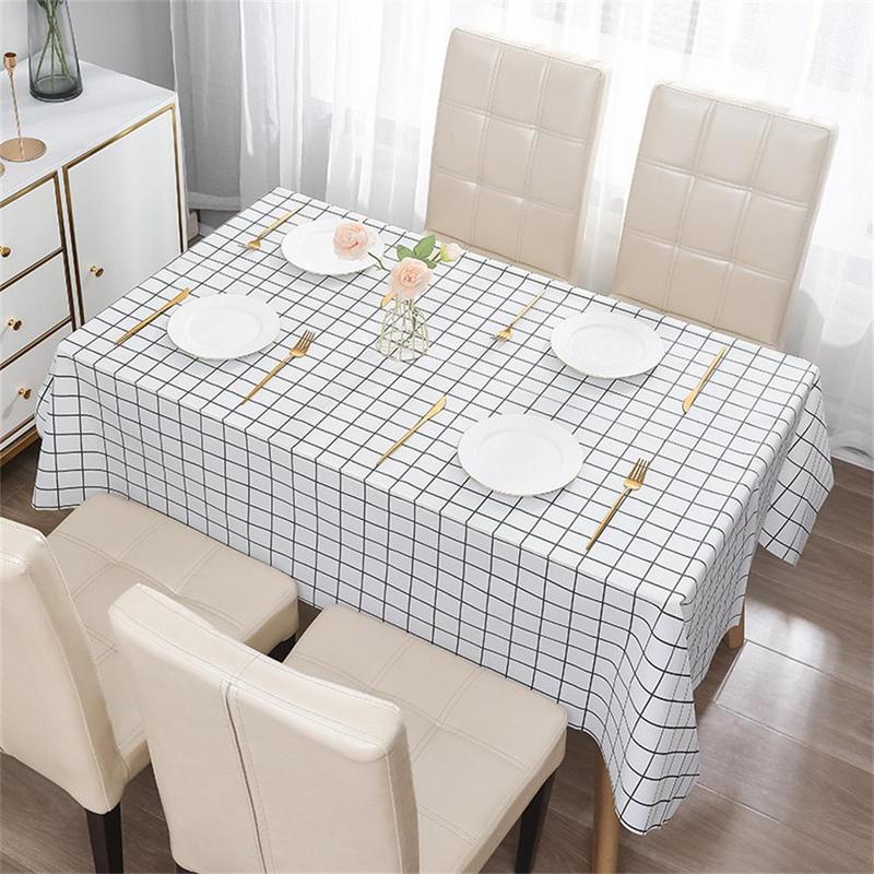 Product Introduction of Khăn trải bàn có thể giặt được, chống dầu và chống bụi, thảm PEVA cho Bàn ăn, thích hợp để giặt, vật dụng gia đình tốt, J1Q1 23