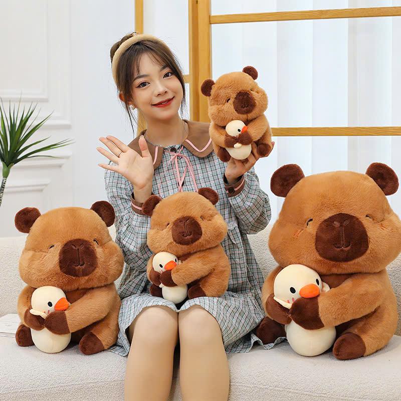 Thú bông, gấu bông capybara cầm vịt Thú Nhồi Bông