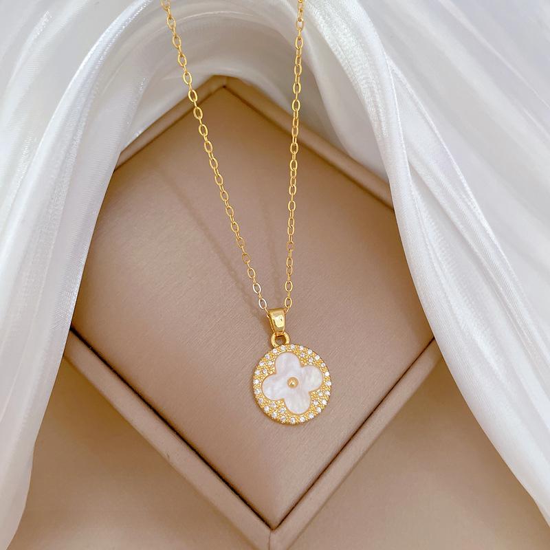Product Introduction of Vòng Cổ Hoa Bốn Lá, Hàng Mới Về, Dành Cho Phụ Nữ Và Bé Gái, Thanh Lịch, Chất Liệu Thép Titan Cao Cấp, Vỏ Hai Mặt, Dây Chuyền Xương Đòn, Bán Chạy Women Trang Sức Jewelry Chain dây  cỏ  4  lá 15