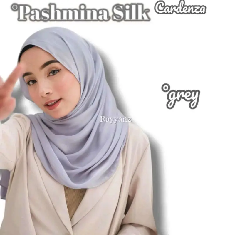 Pashmina Cradenza Silk Airflow Premium || Pasmina silk Cradenza Luxury size 180cm X 75cm 2