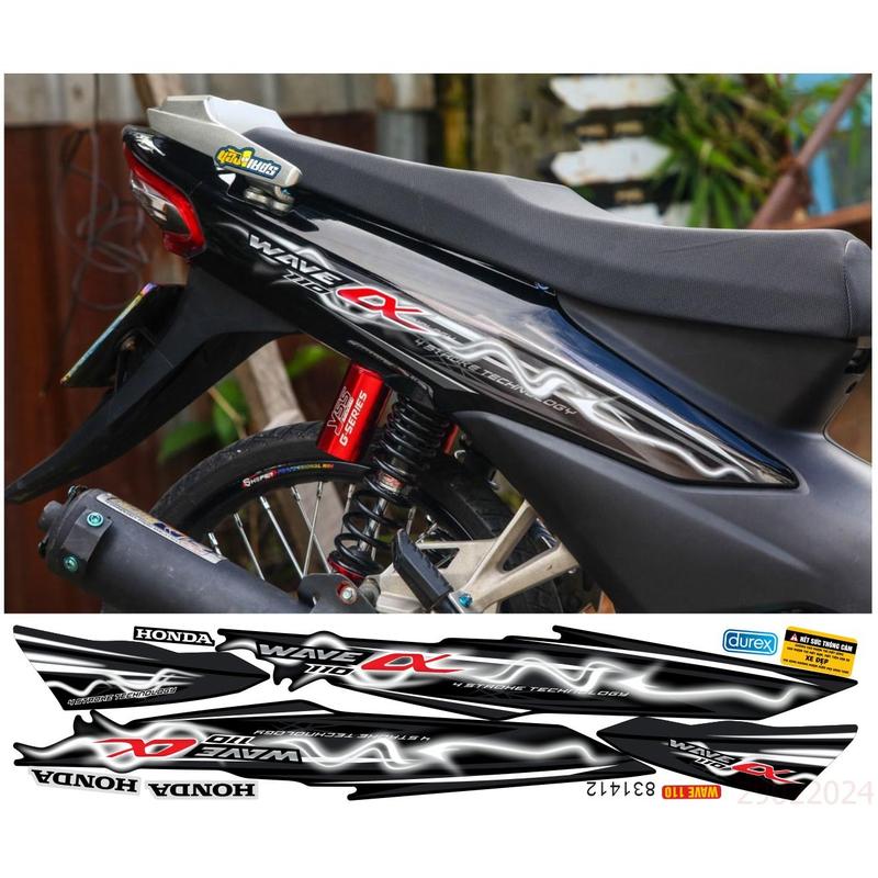 Tem Wave alpha 110 - mẫu GIUN LỬA - 831412 - tem rời wave 3 lớp Nhãn Dán Decal