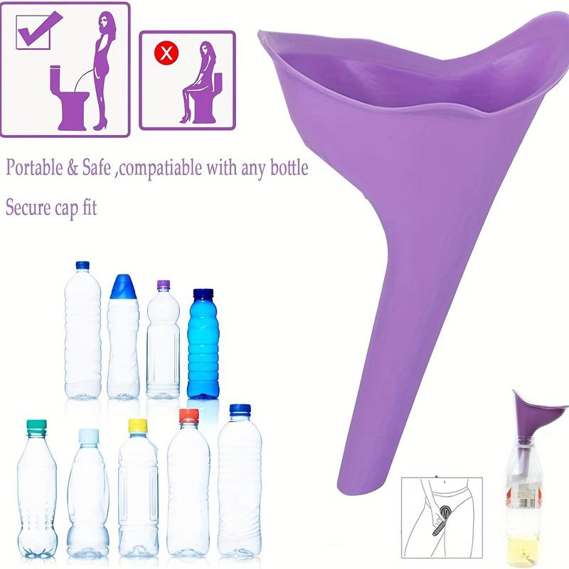 Product Introduction of 1pc Random Female Urination Device, Standing Urinals For Women, Reusable Silicone Urinal Foolproof Pee Funnel, Portable Urinal 1