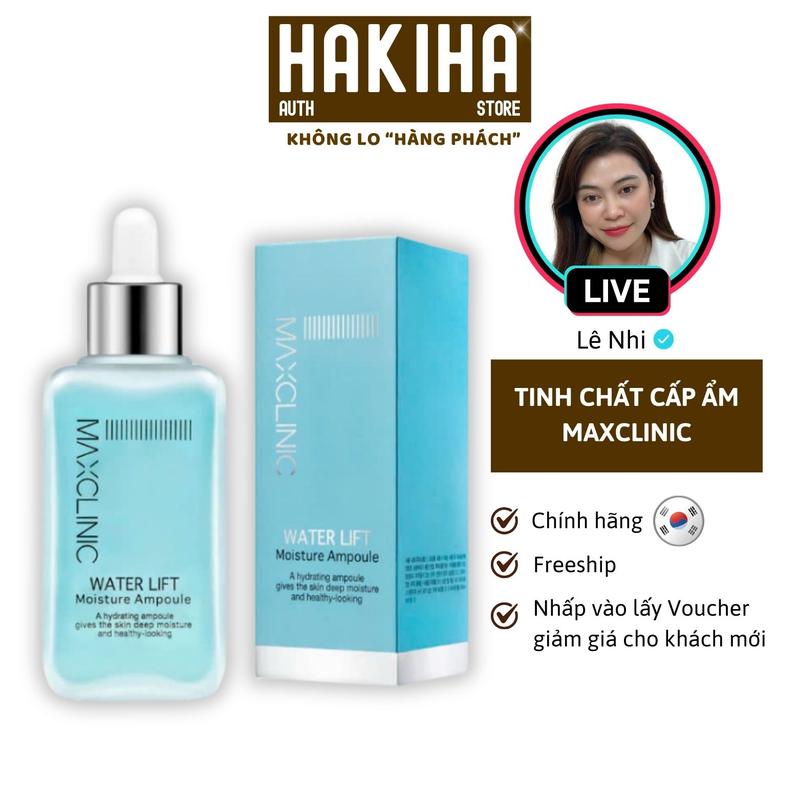 Deal Lê Nhi Tinh Chất Dưỡng Ẩm Cấp Nước HA Maxclinic Water Lift Moisture Ampoule 100ml
