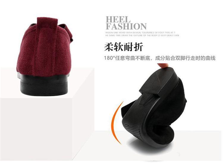 Product Introduction of Spring Old Beijing Cloth Shoes Women's Shoes Black Work Shoes Bow Flat Gommino Women's Shoes Breathable Mom Shoes 21
