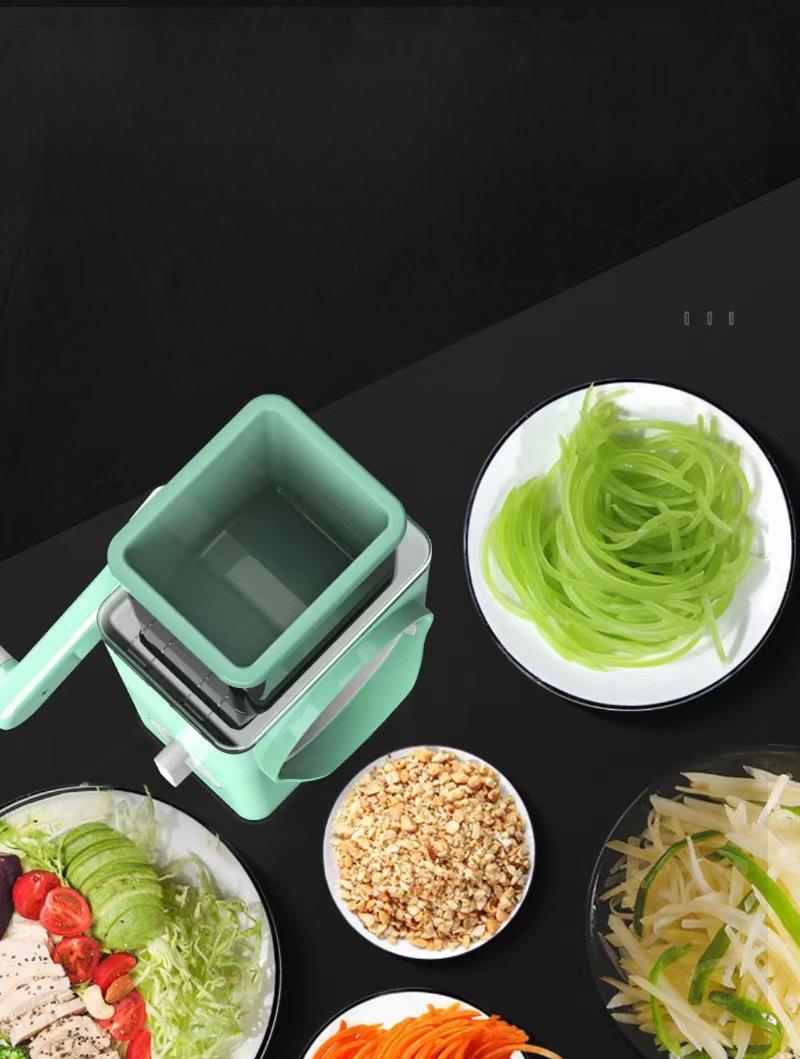 Product Introduction of Swirl Vegetable Cutter, Manual Food Chopper, Multi-functional Vegetable Slicer, Shredder & Grinder, Food-grade Material, Sturdy & Safe, Kitchenware for Home Use Utensils 2