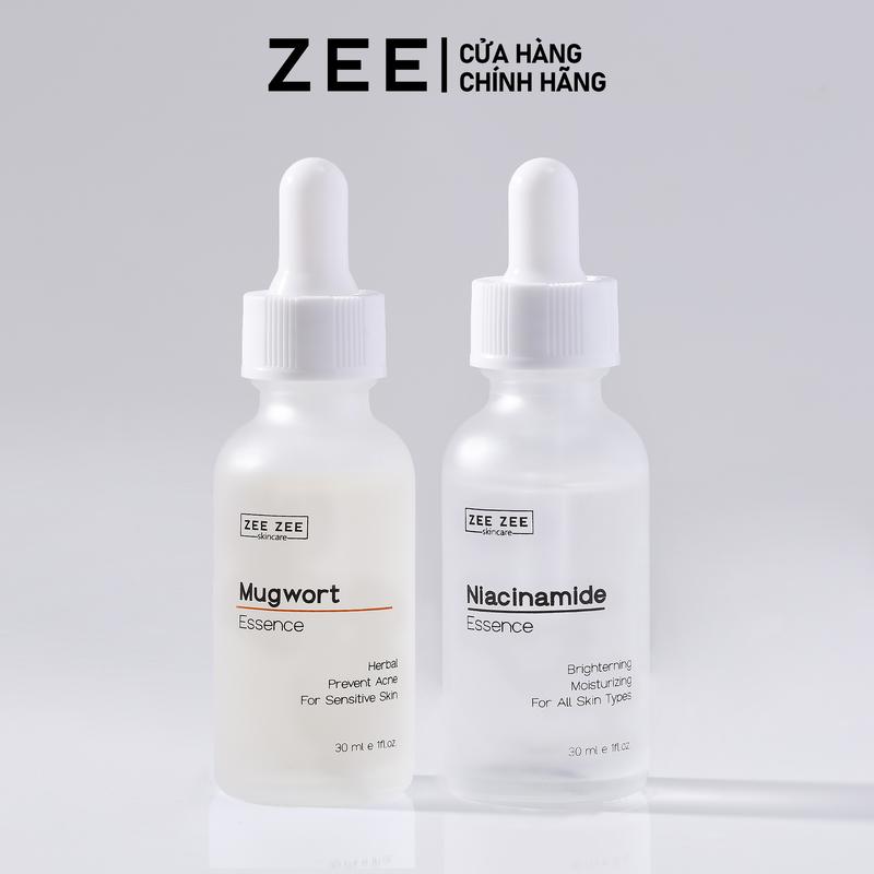  Bộ Đôi Niacinamide Mugwort Essence ZEE ZEE Skincare - Tinh chất Dưỡng Sáng Ngừa Mụn Thâm Mờ Tàn Nhang 