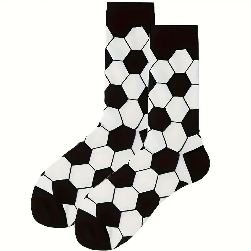 3 Pairs / 2 1 Pair Black and White Football Breathable Trendy Versatile Socks menswear 4