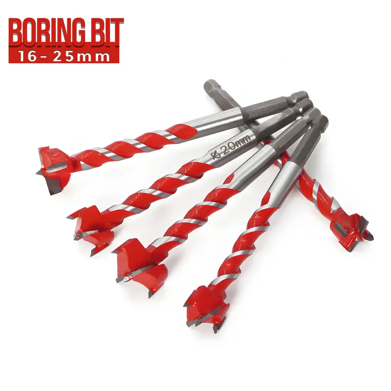 ALLEFIX Mata Bor Kayu 16mm-25mm 4 Mata Pisau Anti Karat - 6508 0