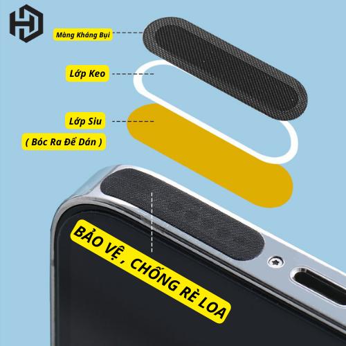 Miếng dán bảo vệ màng loa , chống bẩn loa , chống rè loa , chống bí loa dành cho IP và Android