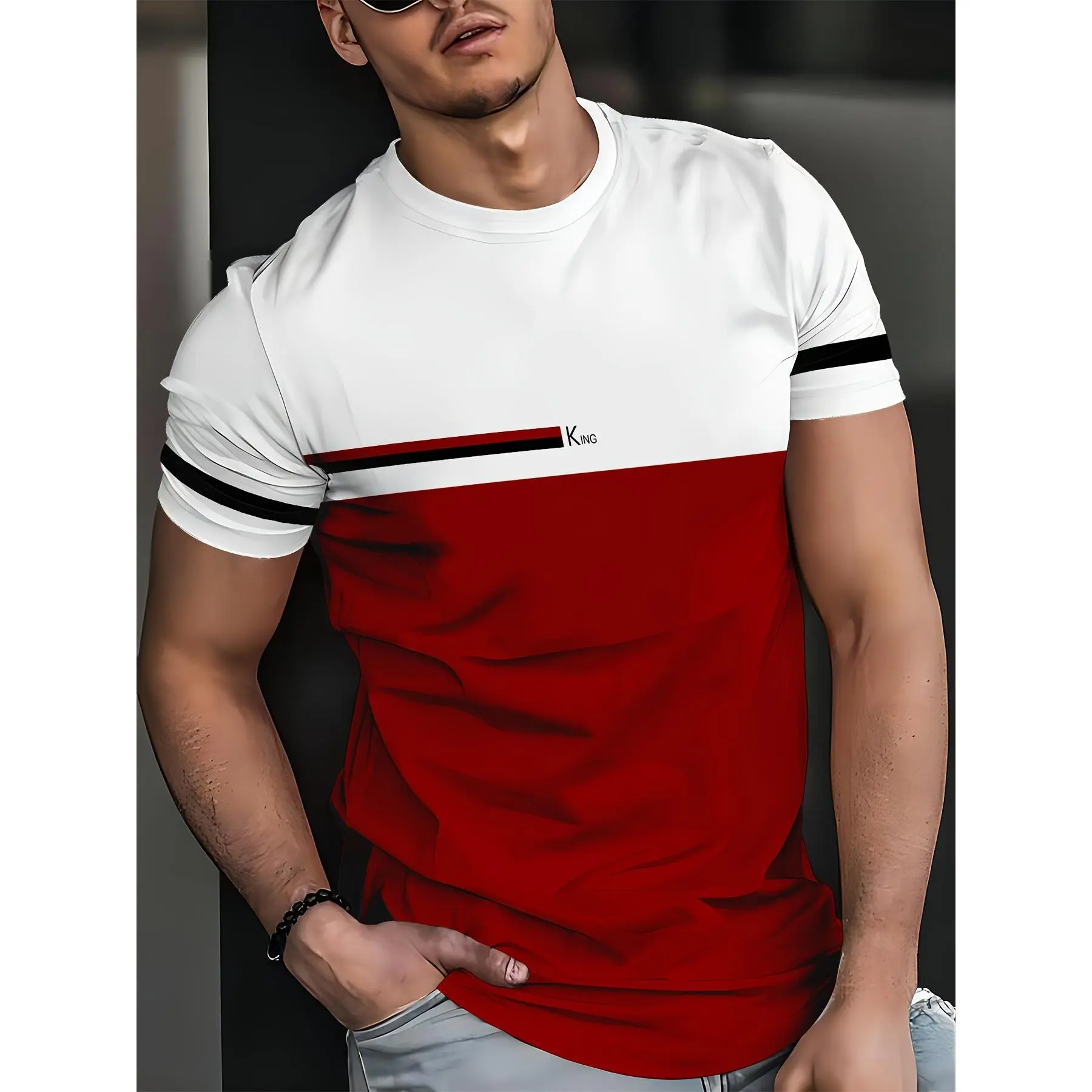 Men'S T Shirts Fashion Comfortable Short Sleeved Casual Breathable Round Neck Tops