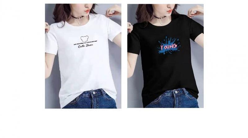 Product Introduction of Áo Thun Cotton Ngắn Tay Màu Đen, Dành Cho Nữ, Chất Liệu Cotton Nguyên Chất, Phong Cách Hàn Quốc Mới Mùa Hè, Dáng Rộng Vừa Vặn, Tay Lửng Dễ Phối Đồ Thường Ngày, Áo Thun In Họa Tiết, Hợp Xu hướng 9