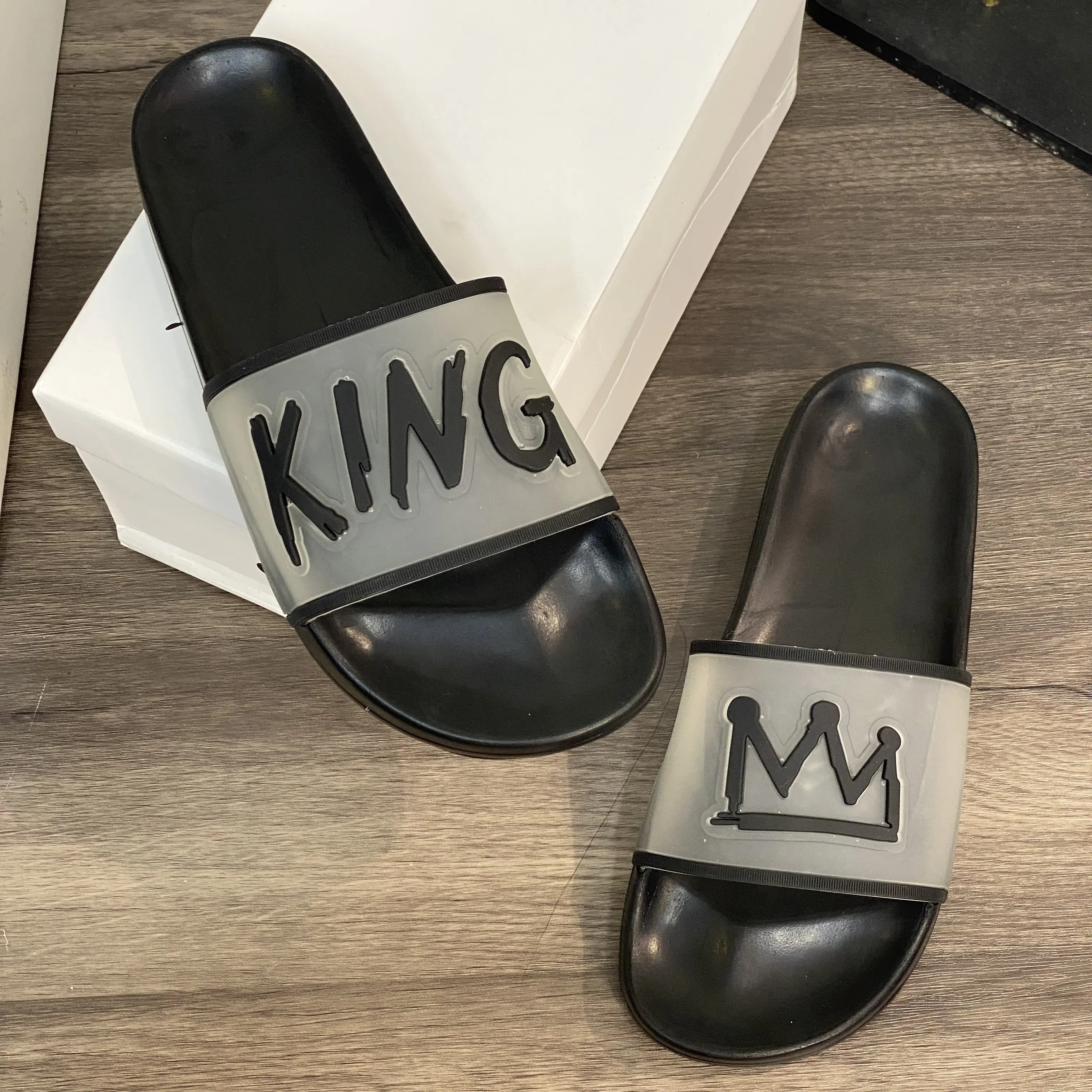Dép quai ngang KING quai trong dày dặn chống nước chống mòn - Dép thời trang quai nổi hot
