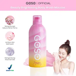 PROMO BULAN INI BELI 1 DAPAT 2 SABUN GOSO BEAUTY  Brightening Body Wash Mousse Sabun Mandi Cair Mencerahkan Kulit dan Melembabkan kulit with Niacinamide