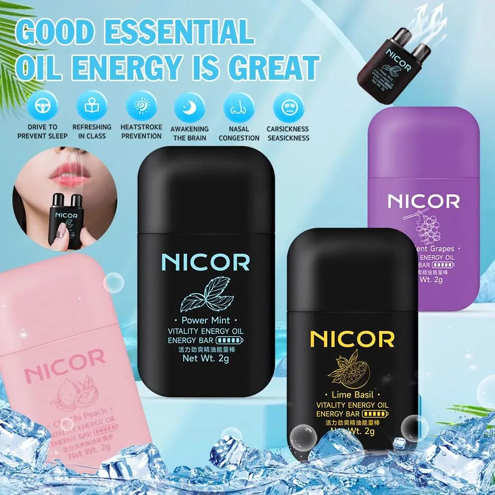 [2PCS= BUY 1 TAKE 1] Nicor Inhaler Dual Hole Vitality Oil Energy Bar ...