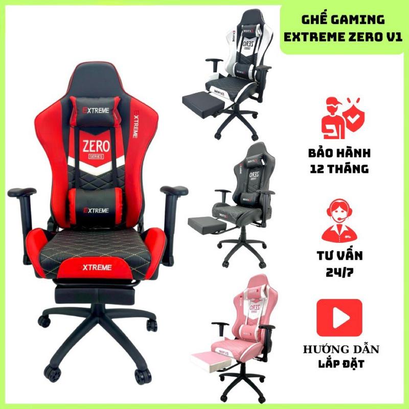Ghế Gaming Extreme Zero V1 ( 4 màu: balck, white black, pink, red)