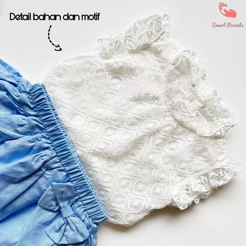 Product Introduction of Setelan Baju Brukat Jumper Rok Anak Bayi Perempuan Usia 0-6 Bulan Lucu Pakaian Baby Girl Kekinian Pergi JAlan Kondangan AGATHA JUMPER SET 10