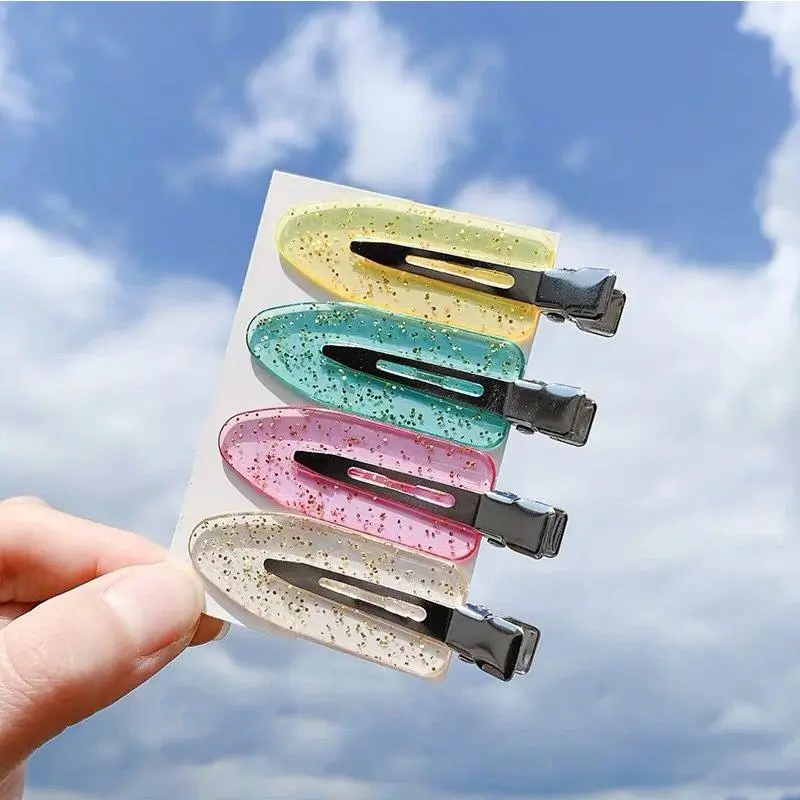Kẹp Tóc Liền Mạch, Thiết Kế Tinh Tế Thích Hợp Để Làm Tóc Và Trang Điểm, Kẹp Tóc Mái, Kẹp Vibrato Trượt Ván, Phong Cách Người Nổi Tiếng Trên Internet Women Nữ