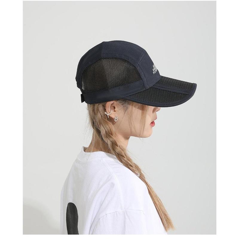Product Introduction of Casual Foldable Mesh Baseball Cap Quick Drying Breathable Sun Visor Cap Adjustable UV Protection Cap Unisex 25