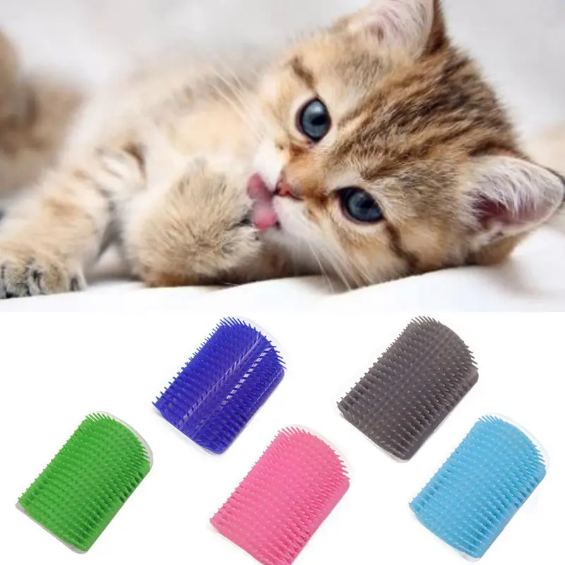 Pet Cat Corner Scrubber Massager Cat Brush Comb Cat Scratching Scratcher Cat comb massage wall corner brush Pet Supplies