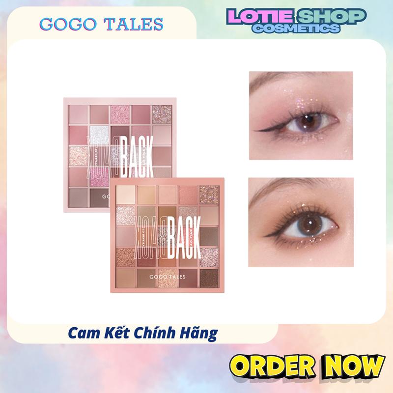 Bảng Mắt Gogotales 25 Ô Màu Tone Cam Đào Hồng Đất Mảnh Mịn Sáng Bóng GT282