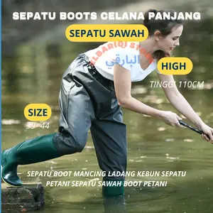 Sepatu boots sawah panjang 110CM Bot Petani Celana Panjang Pria