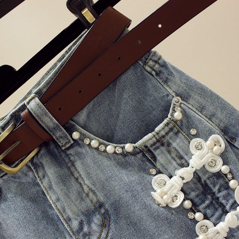 Product Introduction of Chân Váy Chữ A, Chất Liệu Denim, Dành Cho Nữ, Mỏng Mùa Hè, Cạp Cao Dài Trung Bình Chân Váy Bodycon, Tôn Dáng, Xẻ Bên, Hàng Mới Về 2024 5
