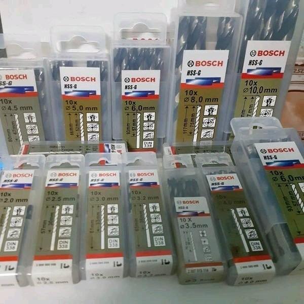 1 Hộp Mũi Khoan Bosch 10 Mũi HSS Cùng Cỡ