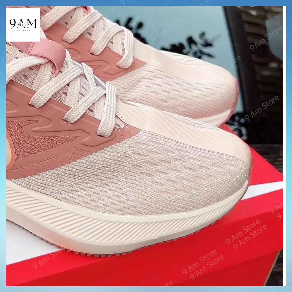 ( Đầy đủ logo hãng ) Giày Sneaker lai kì dum hồng siêu cấp siêu êm