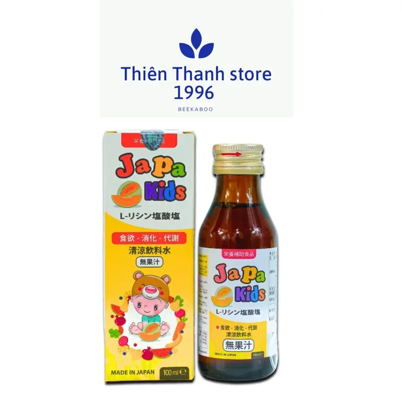 Siro ăn ngon cho bé Japa kids Chính hãng lọ 100ml - Hỗ Trợ Bé Chăm Sóc Sức Khoẻ tăng cường đề kháng Men Vi Sinh 0