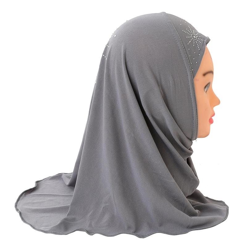 Product Introduction of 2-7 Years Old Girl Crystal Hemp Sun Diamond Tam-O'-Shanter| Detachable Gauze Cap + Three-Piece Design| Kindergarten Daily Wear and Match| Eid Trendy Child Essential selendang  bahu sulam  shawl sahara  shawl selendang 5