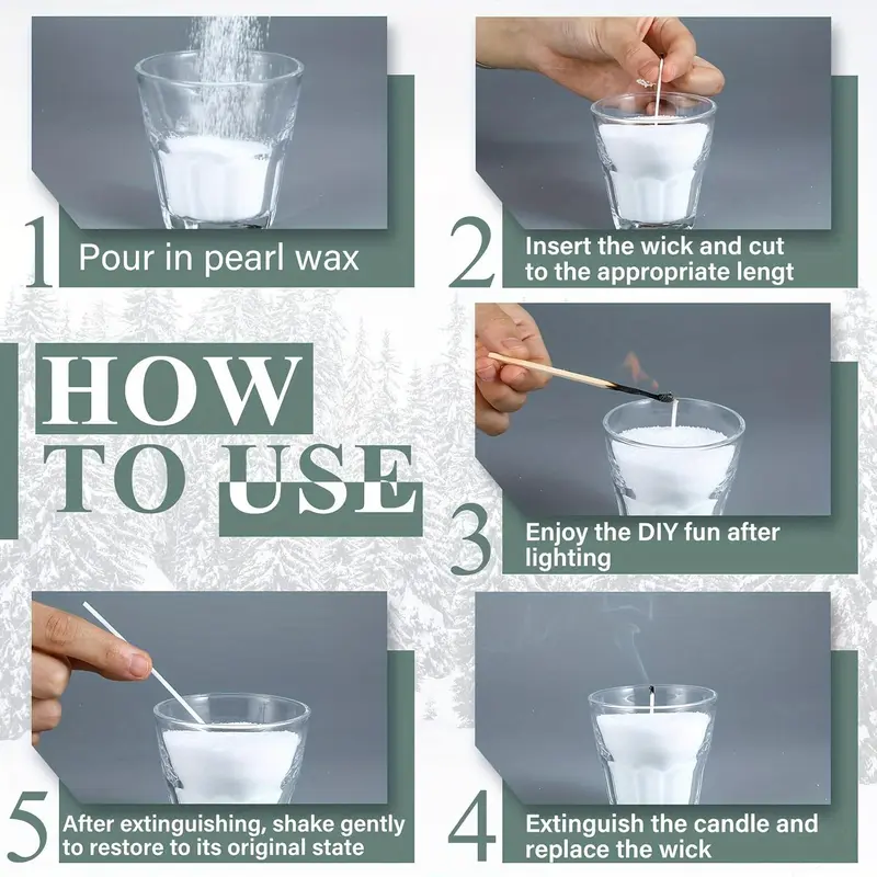 Diy Candle Making Kit, 1 Set 500g/1000g Candle Making Sand with Wick, Candle Making Supplies for Wedding & Party 4