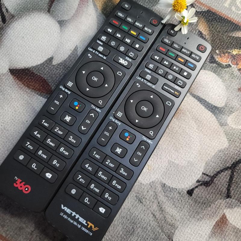 Điều khiển viettel Smart TV BOX Android 4k có giọng nói, remote TV 360 truyền hình kỹ thuật số viettel