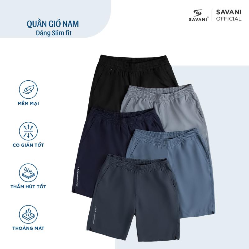 Quần short nam, quần đùi nam vải gió SAVANI mềm siêu nhẹ, dáng thể thao MSG006S4