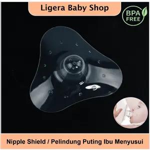 LIGERA Pelindung Puting Payudara Ibu Menyusui Bentuk Segitiga / Nipple Shield Protector dari Gigitan Bayi / Dot Cover Silikon Breast Pad Segi Tiga Triangle