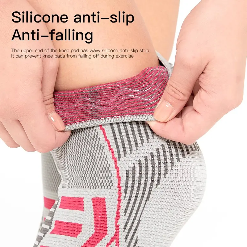 Knee Brace, 1 Count Non-slip Knee Support, Compression Knee Sleeve, Anti Slip Silicone Knee Brace, Outdoor Sport Products 5