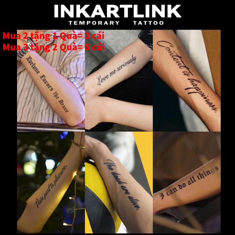 Hình Xăm Tạm Thời Cụm Từ Truyền Cảm Hứng Tiếng Anh Mới