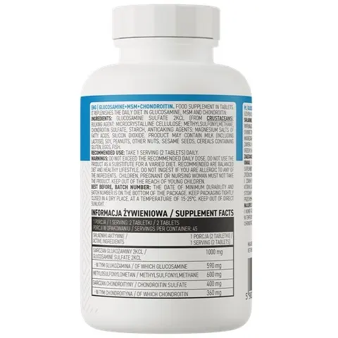 Ostrovit Glucosamine + MSM + Chondroitin (90 Viên)|Chính hãng Ostrovit|Xuất xữ Ba Lan|Hội Gym 1