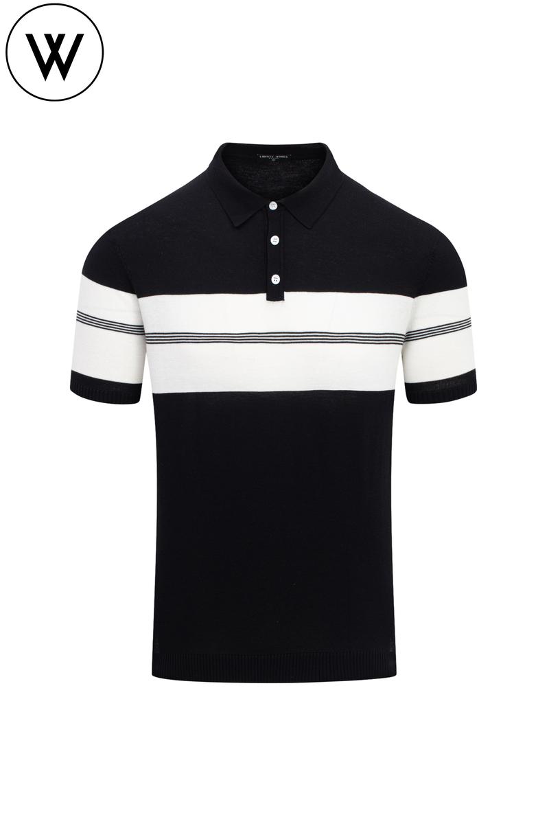 Product Introduction of Áo Polo len kẻ ngang ngực 17