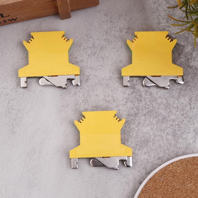 Product Introduction of USLKG2.5 Screw Ground DIN Rail Terminal Block Earth Connector Protective Modular UK 2.5mm Wire Electrical Connector USLKG-2.5N 20
